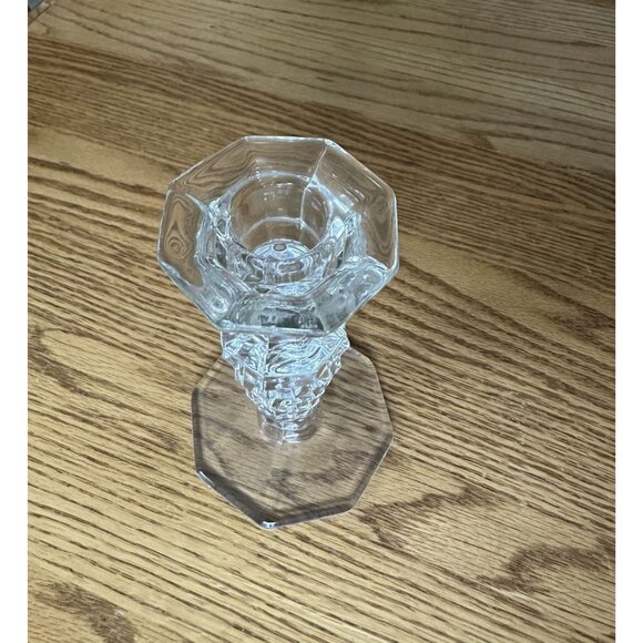 Fostoria American Elegant Glass Taper Candle Holder 6.25" Tall Vintage Crystal - Picture 3 of 8